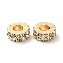 Rack Plating Alloy Rhinestone European Beads&nbsp;PALLOY-P289-29LG
