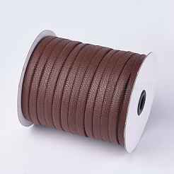 フラット模造レザーコード  ココナッツブラウン  10x2mm  約50m /ロール（54.68ヤード/ロール）&nbsp;OCOR-F008-C02