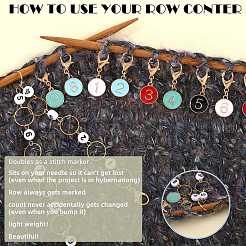 Diyの編み物ツールセット  合金エナメルロックステッチマーカーを含む  編み物列カウンターチェーンとシリコン編み針ストッパー  ミックスカラー  17~28cm  32個/セット&nbsp;HJEW-SW00093-05