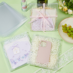 ペット用プラスチックボックス  艶消し  正方形  透明  20.1x18.2x1.65cm&nbsp;CON-WH0125-06C