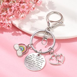 Teachers' Day Rainbow Alloy Enamel Keychains&nbsp;KEYC-TA00024-02
