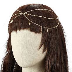 Bohemian Women Tassel Head Chain&nbsp;OHAR-WH0005-03G