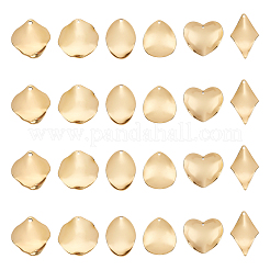 24Pcs 6 Style 304 Stainless Steel Pendants&nbsp;STAS-UN0040-44