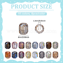 128Pcs 16 Colors Electroplate Glass Beads&nbsp;EGLA-PH0001-80