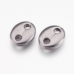 変色しにくい304ステンレススチールリンクコネクター  オーバル  ステンレス鋼色  16.5x13x4mm  穴：3mm&nbsp;STAS-G176-65P-A