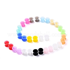 32Pcs 16 Colors Silicone Thin Ear Gauges Flesh Tunnels Plugs&nbsp;FIND-YW0001-17A