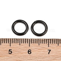 304ステンレススチールオープン丸カン  イオンプレーティング（ip）  ブラック  9x1.5mm  内径：6mm  15ゲージ&nbsp;SA-CBAF81C-01K-EB