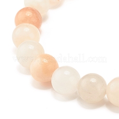 Round Frosted Natural Pink Aventurine Beads Stretch Bracelet&nbsp;BJEW-JB07170
