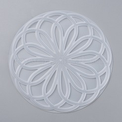 Diyコースターシリコンモールド  レジン型  UVレジンDIY用  エポキシ樹脂工芸品作り  マンダラ模様で丸い  ホワイト  203x6mm  内径：197mm&nbsp;DIY-Z005-03