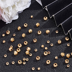 60Pcs 2 Style Brass Beads&nbsp;KK-GO0001-07