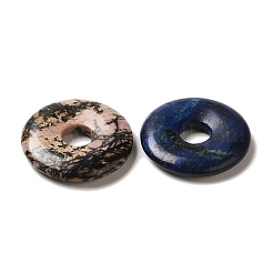 天然石&合成天然石ペンダント  ドーナツ/パイディスクチャーム  29.5x5.5mm  穴：7.3~8.3mm&nbsp;G-I331-01