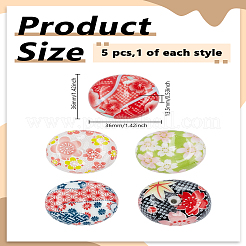 5Pcs 5 Colors Japanese Style Porcelain Chopsticks Rest Dinner Spoon Stand Knife Fork Holder&nbsp;DJEW-LP0003-21