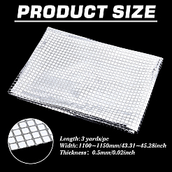ポリエステルと正方形のペット用スパンコール生地  DIY工芸品  銀  1100~1150x0.5mm  3ヤード/個&nbsp;AJEW-WH0314-702