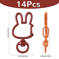 14Pcs Spray Painted Eco-Friendly Alloy Swivel Snap Hook Clasps&nbsp;FIND-FS0004-60