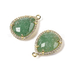 Natural Green Strawberry Quartz Faceted Teardrop Pendants&nbsp;G-I382-01G-07