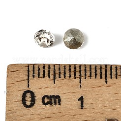 ガラスラインストーンカボション  尖ったバック＆バックメッキ  多面カット  正方形  ダイヤモンド  クリスタル  4x3mm&nbsp;GLAA-A018-4mm-001
