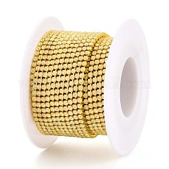 鉄ラインストーンカップチェーン  スプールで  きいろ  2x2x2mm  約29.99フィート（9.14m）/ロール&nbsp;CH-T006-05B-10
