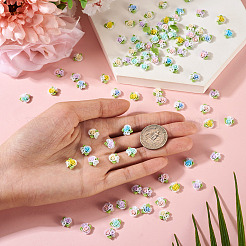 200Pcs Flower Opaque Resin Cabochons&nbsp;CRES-TA0001-73