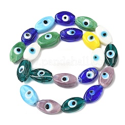 Handmade Evil Eye Lampwork Beads Strands&nbsp;LAMP-G168-06