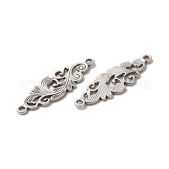 チベットスタイルの合金コネクタチャーム  リーフリンク  アンティークシルバー  29.5x9.5x1mm  穴：1.5mm  1111個/ 1000g&nbsp;PALLOY-H141-02AS