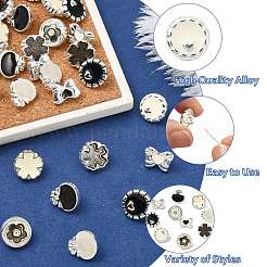 40Pcs 10 Styles 1-Hole Alloy Shank Buttons&nbsp;BUTT-CJ0001-07