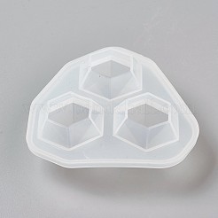 シリコンモールド  レジン型  UVレジン用  エポキシ樹脂ジュエリー作り  ダイヤモンド  ホワイト  71x74x26mm&nbsp;X-DIY-E005-03B