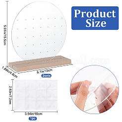 Round Transparent Acrylic Earring Stud Display Stand&nbsp;ODIS-WH0015-95