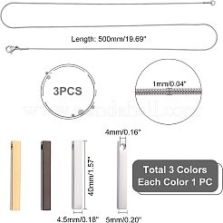 DIY Rectangle Pendant Necklace Making Kits&nbsp;DIY-UN0003-52