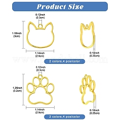 16Pcs 4 Styles Alloy Open Back Bezel Pendants&nbsp;FIND-YW0010-05