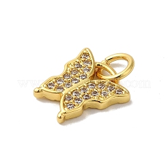 Brass Micro Pave Cubic Zirconia Pendants&nbsp;KK-H487-14G