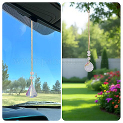 3Pcs 3 Styles Glass Suncatchers for Outdoor Garden Hanging Decoration&nbsp;HJEW-TADJ0001-01
