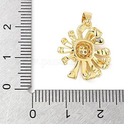 Brass Micro Pave Cubic Zirconia Pendants&nbsp;KK-D357-18G