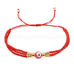 Handmade Glass Seed Beads Multi-strand Braided Bracelets&nbsp;IU4174-2
