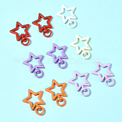 10Pcs Spray Painted Alloy Swivel Snap Hook Clasps&nbsp;FIND-FS0004-55