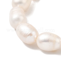 天然養殖淡水パールビーズ連売り  ライス  グレード4a++  古いレース  9~10mm  穴：0.6mm  約35~36個/連  15.55''~15.75''（39.5~40センチメートル）&nbsp;PEAR-I007-01E-05A