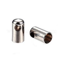 変色しにくい304ステンレススチールコードエンド  エンドキャップ  ステンレス鋼色  11x6mm  穴：2.5mm  内径：5mm&nbsp;STAS-D448-102P