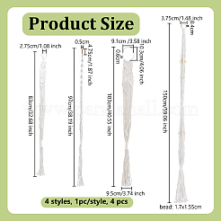 4Pcs 4 Styles Cotton Weaving Rope Wall-Mounted Basket&nbsp;AJEW-OC0015-28
