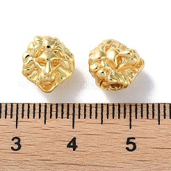 真鍮ビーズラインストーンのセッティング  カドミウムフリー＆ニッケルフリー＆鉛フリー  ライオン  18KGP本金メッキ  1.2mmのラインストーンに適する  10x9x9mm  穴：1.8mm&nbsp;KK-F867-44G