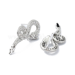 Rack Plating Brass Micro Pave Cubic Zirconia Stud Earring&nbsp;EJEW-C086-01P