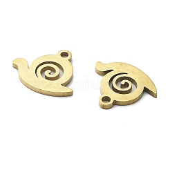 304ステンレススチールチャーム  レーザー切断  カタツムリの魅力  18KGP本金メッキ  9.5x11x1mm  穴：1.2mm&nbsp;STAS-S153-02G