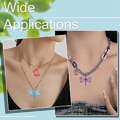 40Pcs 10 Styles Spray Painted 430 Stainless Steel Filigree Pendants&nbsp;STAS-CJ0002-53