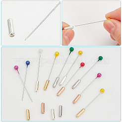 200Pcs 4 Colors Brass Stick Pin End Cap&nbsp;FIND-NB0005-39