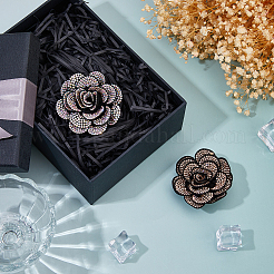 2Pcs Velet & Rhinestone Brooches&nbsp;JEWB-FH00025