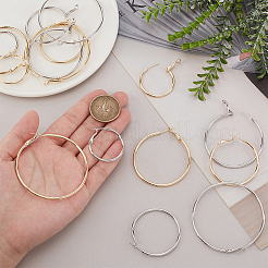 8 Pairs 8 Styles Zinc Alloy Hoop Earrings for Women&nbsp;EJEW-PH0001-34