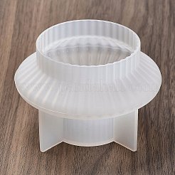 DIY シリコン キャンドル ホルダー金型  燭台金型  ロンデル  82x55mm  穴：19mm  内径：56mm&nbsp;DIY-K073-29A
