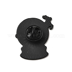 クリスマスエナメルピン  バックパック用合金ラペルピンバック  ブラック  エルク  30x26mm&nbsp;JEWB-I043-01EB-05