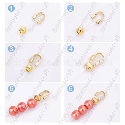 120Pcs 3 Colors Brass Wire Guardian and Protectors&nbsp;KK-BBC0003-63