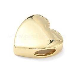 Heart Brass Slide Charms&nbsp;KK-P349-18B-G