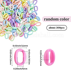 300Pcs Opaque Acrylic Quick Link Connectors&nbsp;MACR-SP0002-09