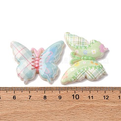 プラスチックカボション  蝶  ミックスカラー  30x37x5mm&nbsp;KY-V001-02